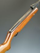 Webley Vulcan .22 air rifle with semi-pistol grip and adjustable sights, serial number 029486.