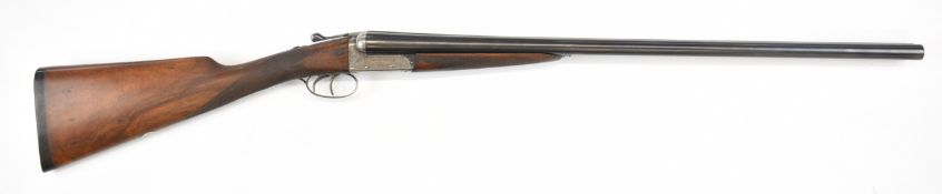 Webley & Scott 12 bore side by side ejector shotgun with named and engraved locks, engraved