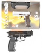 Ekol ES 55 .177 CO2  air pistol with chequered composite grips and fixed sights, serial number 90-