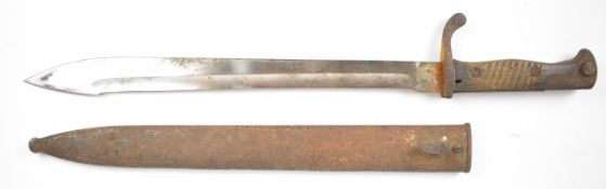 German WW1 butcher's bayonet with scabbard. PLEASE NOTE: WE ARE NOT ABLE TO OFFER OUR USUAL
