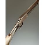 Charles Lancaster .320 hammer action rook rifle converted to .410 shotgun with push forwards