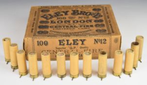 One-hundred Eley Brothers Ltd Gastight Metal Lined Water Resisting shotgun cartridge cases for