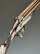 James Beattie & Son 12 bore side by side hammer action shotgun with named and engraved locks,
