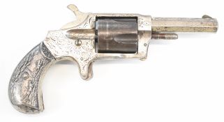 Norwich Arms Co .30 rimfire five-shot single-action revolver with engraved frame, sheath trigger,