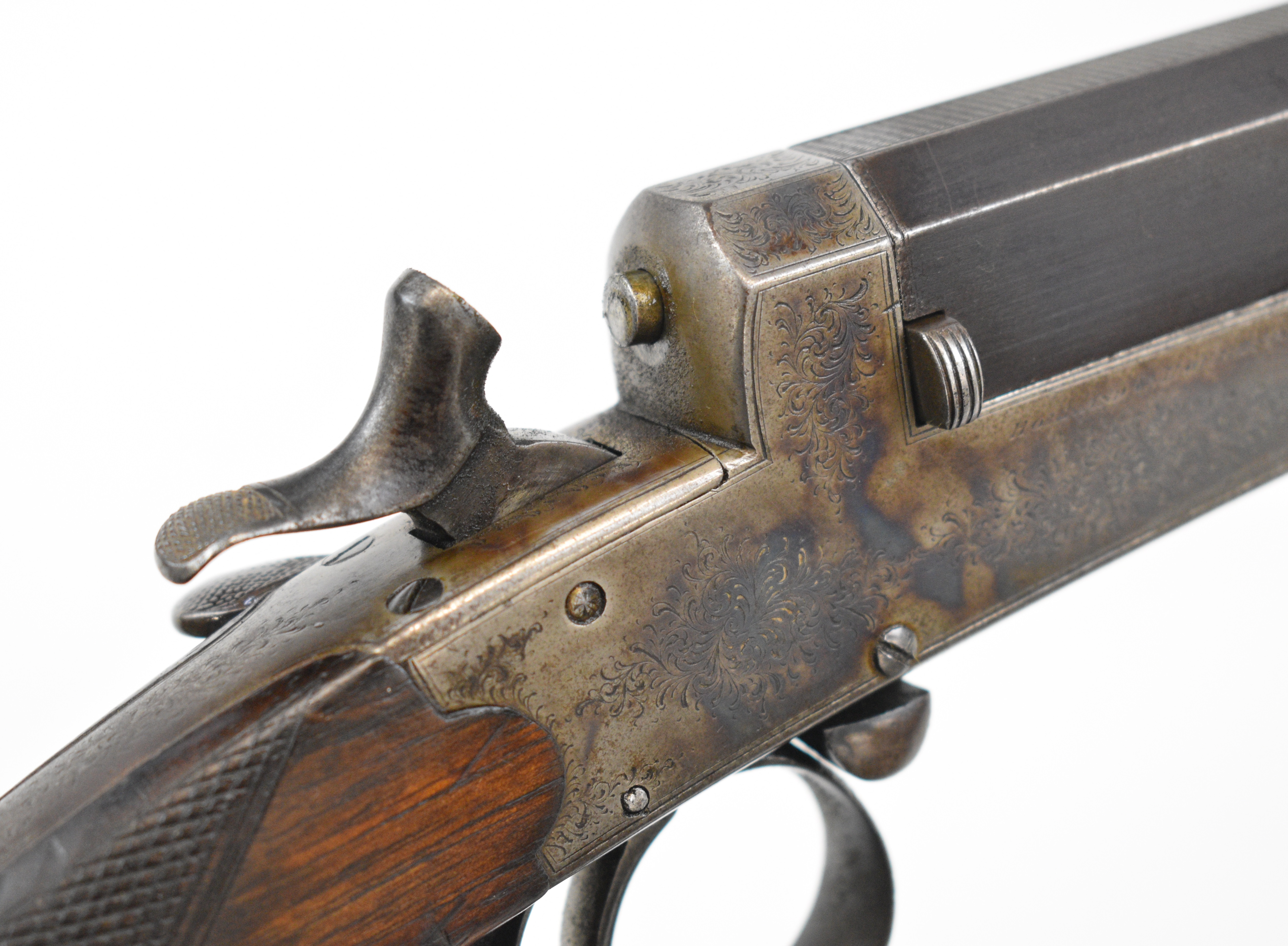 Holland & Holland .410 shotgun converted from a rook rifle with engraved action, top strap, side - Image 17 of 23