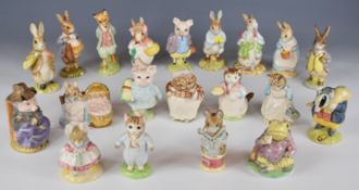 Twenty Royal Albert Beatrix Potter figures including Tailor of Gloucester, Jeremy Fisher, Peter