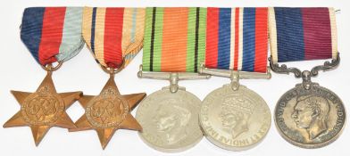 Royal Air Force WW2 medal group of four 1939-1945 Star, Africa Star, Defence Medal and Long