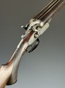 Case & Barnes of East Grinstead 12 bore side by side hammer action shotgun with engraved scenes of
