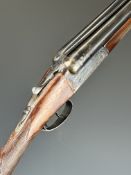 Gunmark Sabel 12 bore side by side ejector shotgun with named and engraved locks, engraved