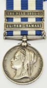 British Army Egypt Medal 1882-89 with clasps for The Nile 1884-85 and El-Teb-Tamaai named to 5221