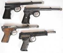 Four air pistols comprising Umarex The Gat, J-101 The Gat, Diana SP50 and a Diana Model 2. PLEASE