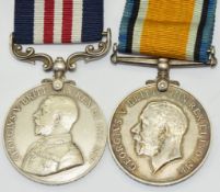 WW1 Military Medal named to 107507 Bombardier T G Coleman, 280/ Siege Battery Royal Garrison