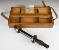 W Ottway & Co field telescope marked 'No 557 W Ottway & Co Ltd Ealing London 1939', in fitted wooden