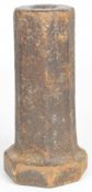 A 17thC octagonal signal cannon with incised cross and 1 inch bore, 18.5cm long.
