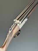 Webley & Scott 700 12 bore side by side ejector shotgun with named and engraved locks, engraved