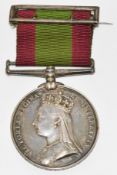 British Army Afghanistan Medal 1881 named to 1156 S.I of Mus G Halden, 1st/25th Regiment