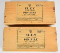 Two boxes of fifty Eley Black Powder Pin-Fire 16 bore blank cartridges, both sealed.