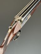 Essex Firearm Co 12 bore side by side ejector shotgun with engraved dogs to the locks, engraved