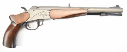 Ardessa Vortek .50 hammer action pistol with adjustable sights, wooden grip and 13 inch barrel,