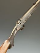 Alexander Henry & Co .300 hammer action rook & rabbit rifle with side thumb lever, chequered semi-