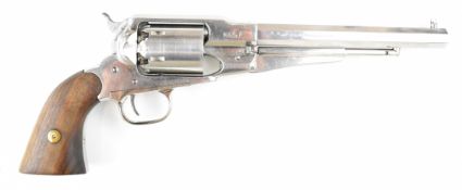 Pietta Remington & Sons .44 six-shot single action revolver with walnut grips and 8 inch octagonal