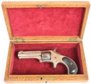 Remington Smooth New Model No 2 .32 rimfire five-shot single-action pocket revolver with sheath