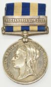 Royal Navy Egypt Medal 1882-89 with clasp for Alexandria 11th July named to S Ridley A B, HMS