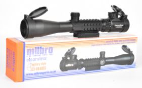 Milbro Clearview military style C3-9x40 EG air rifle scope, in original box.