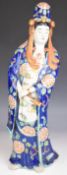 Japanese Meiji period Kutani porcelain figure of Kannon, the Buddhist goddess of mercy, H57cm