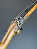 Antonio Zoli & Co 8 bore muzzle loading percussion hammer action two band gun with eagle engraved to