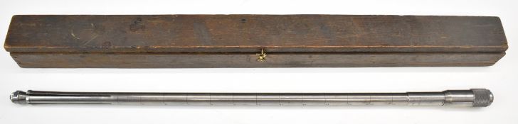 Arnold Heal of Newport gunsmiths shotgun bore/ choke gauge or micrometer, in wooden box.