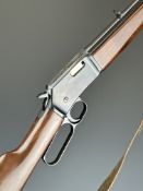 Browning BL-22 .22 underlever-action rifle with adjustable sights, leather sling and 20 inch barrel,