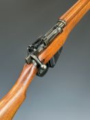 Lee Enfield No 4 Mk 1 .303 bolt-action rifle with framed stamped '1945', receiver stamped 'No.4 Mk