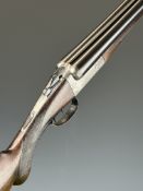 Thomas Bland & Sons 12 bore side by side shotgun with border engraved locks, underside, trigger
