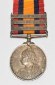 Queen's South Africa Medal with clasps for Defence of Ladysmith, Laing's Nek and Belfast named to