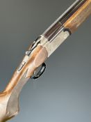 Marocchi 12 bore over and under ejector shotgun with engraved locks, underside and top plate,