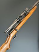 BSA Sportsman Fifteen .22 bolt-action rifle with semi-pistol grip, named stock, canvas sling,
