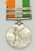 King's South Africa Medal with clasps for South Africa 1901 and 1902 name to 5107 Pte J Penfold,