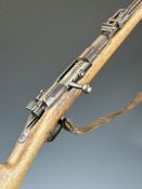 Turkish Mauser 88 9.5x60R bolt-action rifle with Eastern script to the receiver, leather sling,