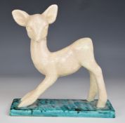 Goldscheider figure of a deer or fawn, model no 6026 impressed to base, H22cm