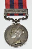 India General Service Medal with clasp for Burma 1885-7 named to 1137 Pte H Bolwell, 2nd Battalion