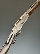 Winchester Model 1873 .44-40 underlever repeating carbine rifle with adjustable sights, steel butt