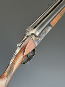 Baikal NK-58-MA 12 bore side by side shotgun with engraved locks, underside, trigger guard and thumb