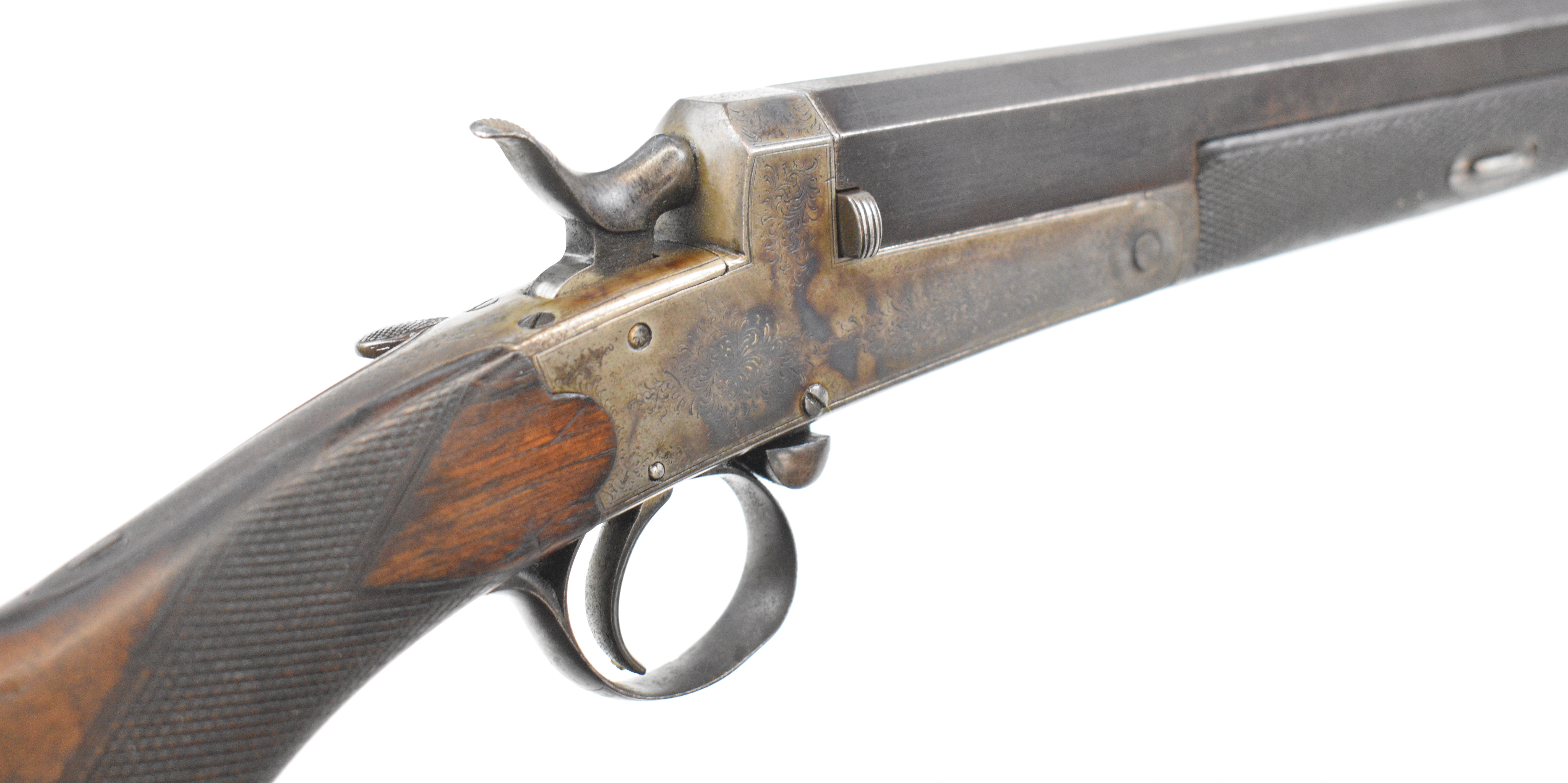 Holland & Holland .410 shotgun converted from a rook rifle with engraved action, top strap, side - Image 13 of 23