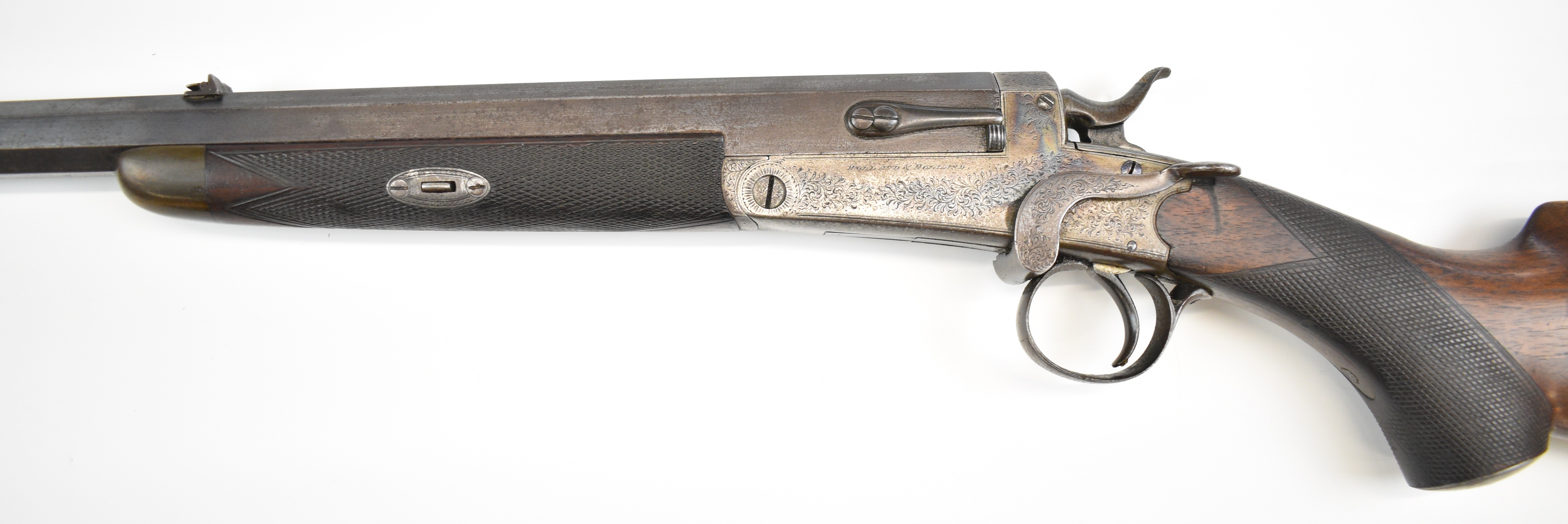 Holland & Holland .410 shotgun converted from a rook rifle with engraved action, top strap, side - Image 6 of 23