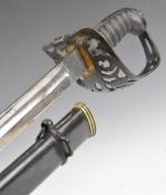 British Army Royal Engineers 1857 pattern sword by Reeves of Birmingham with shagreen and wire grip,