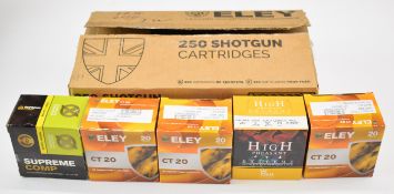 One hundred and twenty five 20 bore shotgun cartridges Eley CT, Hull High Pheasant Extreme and