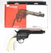 Crosman Fortify .177 CO2 air pistol / revolver with named and chequered faux ivory grips, serial
