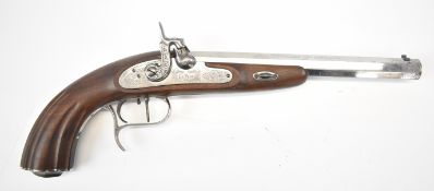 Armi Sport Le Page .45 percussion hammer action pistol with named and engraved lock, adjustable
