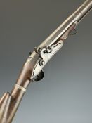 Le Page of Paris 18 bore percussion converted from flintlock take-down sporting gun with hand-